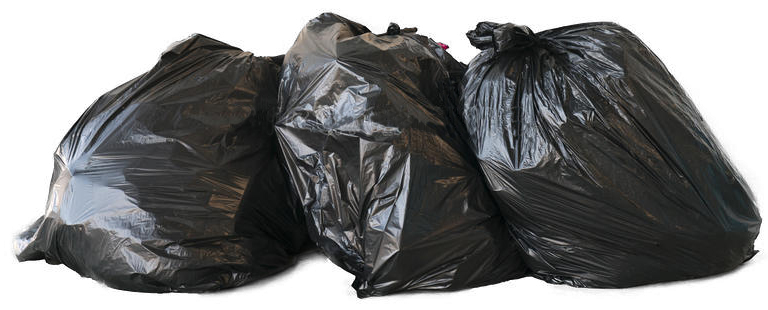 Bin bags made from recycled plastic